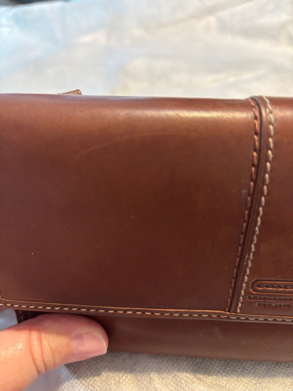 Coach Brown Leather Continental Wallet - Picture 4 of 15